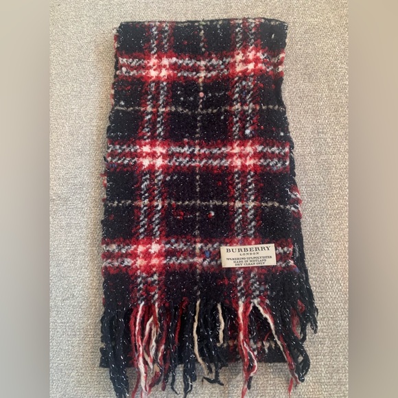 ✨ Burberry London Merino Wool Blend Checkered Scarf - Picture 5 of 9